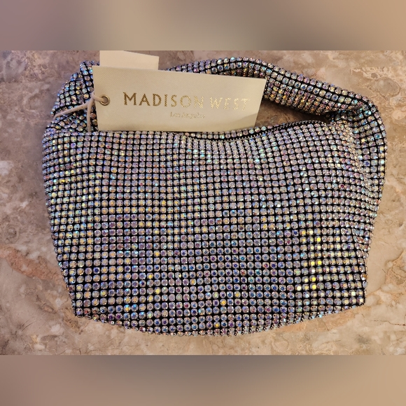Madison West Rhinstone Bling Knotted Handbag Purse